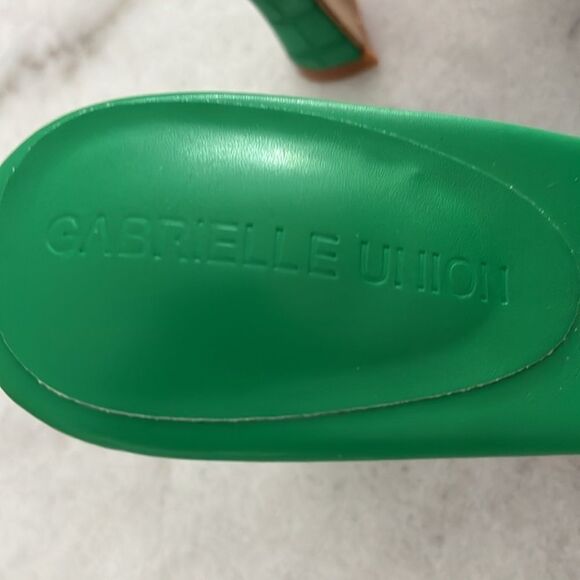 Gabrielle Union Dayanara Croc Embossed Heel Mule worn on photo Shoot SZ 10 - Picture 4 of 13